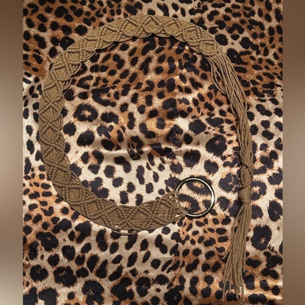 Y2K Macrame Brown with Gold Flecks Belt
